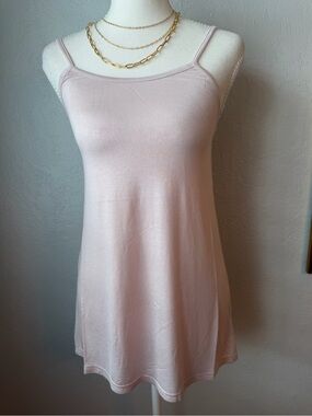 27- NWOT Medium Light Pink ~ Mauve Slip Tank Top Origami by Vivian